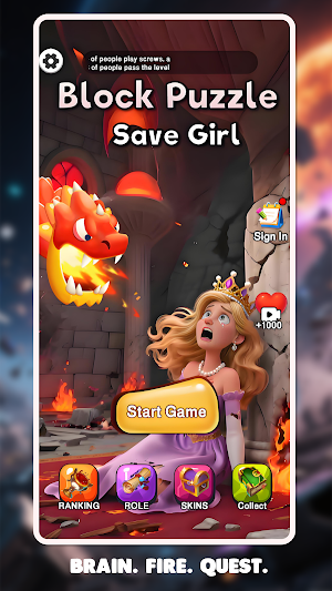 Block Puzzle: Save Girl Screenshot 0