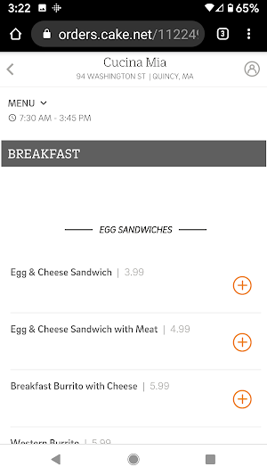 Cucina Mia Cafe Screenshot 1