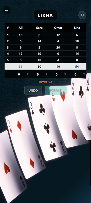 Wara2 - Card Game Scorer Screenshot 2
