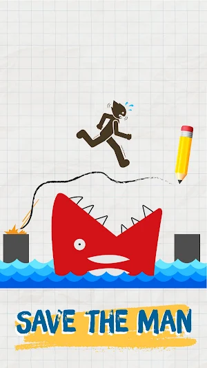 Draw Two Save: Save the man Screenshot 0
