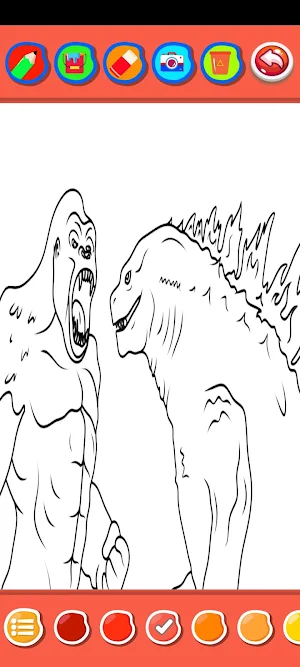 Godzilla Vs kong Coloring Screenshot 1