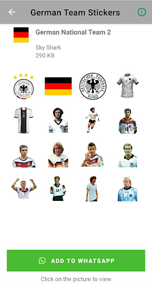 German National Team Stickers Screenshot 1