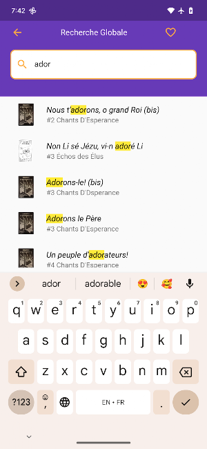 Chants D'Esperance Screenshot 2