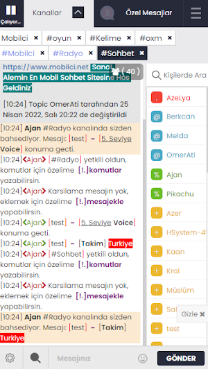 Mobilci Sohbet Screenshot 2