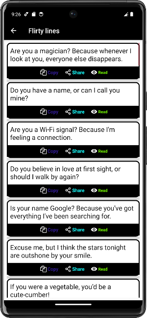 Flirty Pickup lines and Quotes Screenshot 1