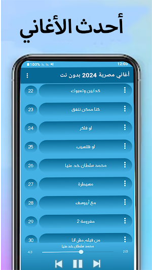 أغاني مصرية 2024  بدون نت Screenshot 0