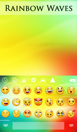 Rainbow Waves Keyboard + Live Wallpaper Screenshot 3