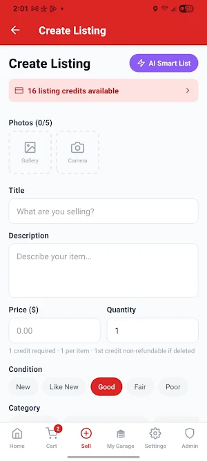 GarageSale.App Screenshot 1