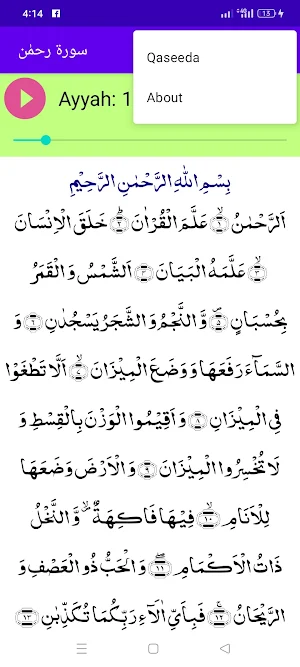 Surah Rahman Screenshot 2