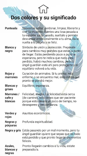 Significado plumas por color Screenshot 2