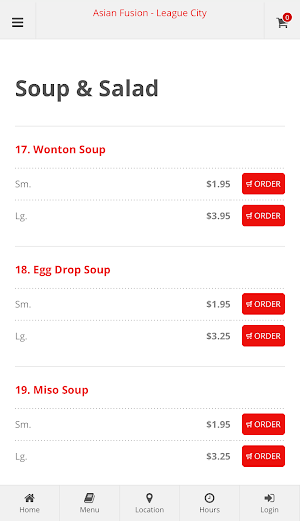 Asian Fusion League City Online Ordering Screenshot 2