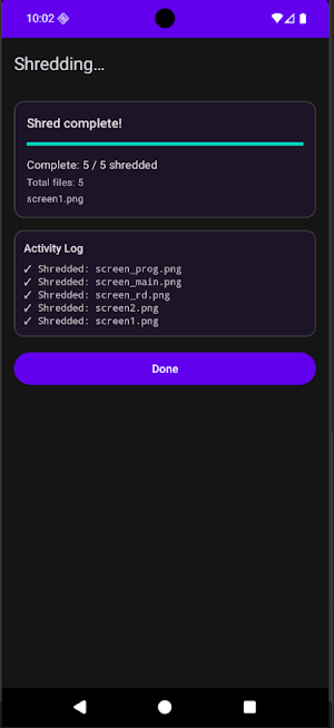 Media Shredder: Secure Delete Screenshot 1