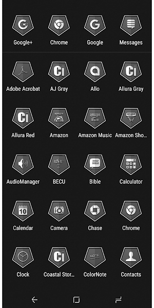 Coastal Stormy Gray Icon Pack Screenshot 3