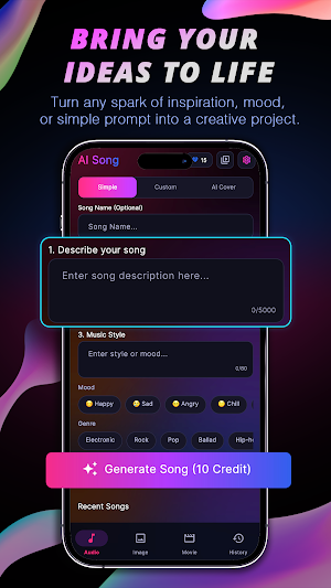 URA AI Studio: AI Music Movies Screenshot 0