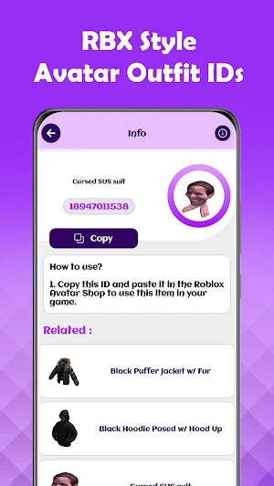 RBX Style - Avatar Outfit IDs Screenshot 2