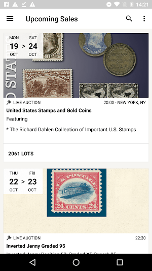 Siegel Auction Galleries, Inc. Screenshot 1