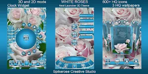 White Roses 3D Next Launcher theme Screenshot 1