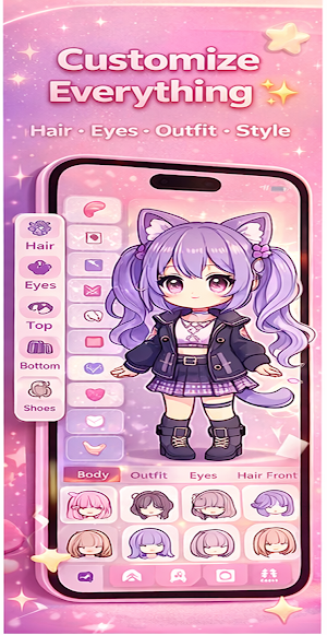 Gacha Dress Up Anime Game Screenshot 1