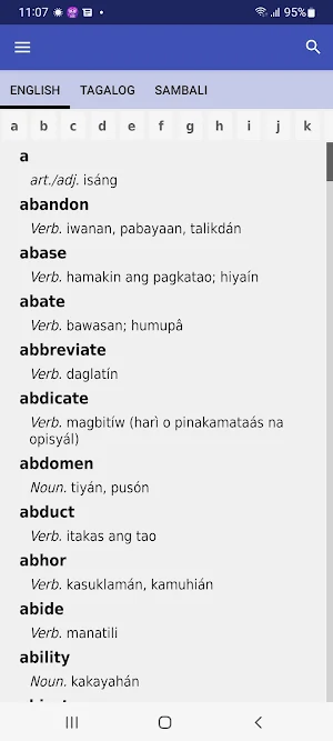 English Sambali Tagalog Screenshot 2