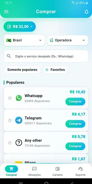 SMS Full - Receber SMS Screenshot 0