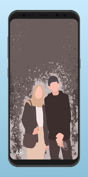 Aesthetic Muslim Couple Wallpaper 4K Screenshot 2