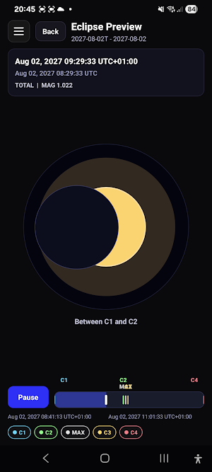 Eclipse Timer Screenshot 3