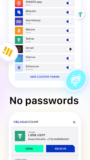 Velas Account Screenshot 1
