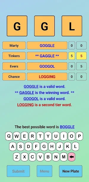 The License Plate Word Game Screenshot 2