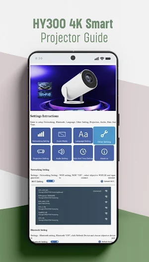 HY300 4K Smart Projector Guide Screenshot 3