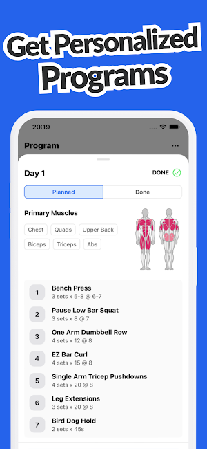 Gym Workout Tracker & Log Screenshot 2