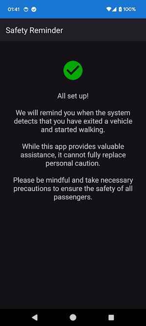 Safety Reminder Screenshot 1