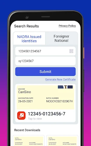 PAK Covid-19 Vaccination Pass Screenshot 3