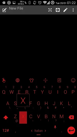Keyboard Theme Flat Black Red Screenshot 1