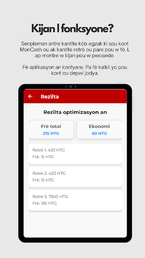 MonCash Optimizer Screenshot 2