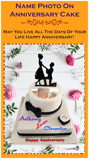 Name Photo On Anniversary Cake Screenshot 1