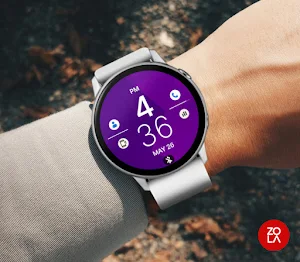 Purple Violet Fit Watch Face Screenshot 2