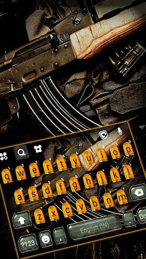 SMG Gun Bullets Keyboard Background Screenshot 0