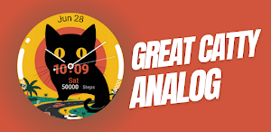 Great Catty Analog Watch Face Screenshot 0