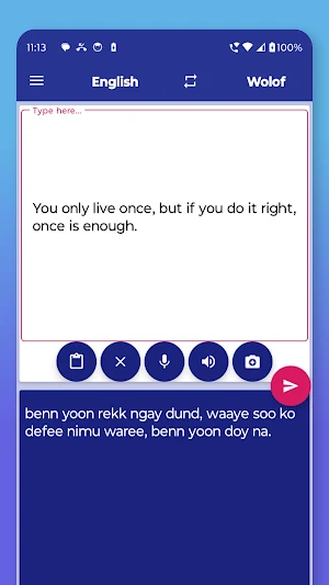 Wolof English Translator Screenshot 2