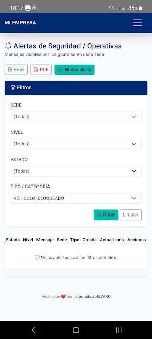 Hevaro Portería Screenshot 1