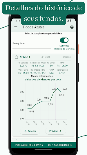 Controle de FII Screenshot 1