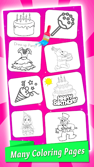 Party Coloring Book & Drawing Game Screenshot 1