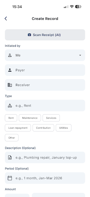 iReceiptly - Payment Records Screenshot 1