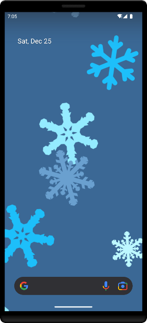 Snowflakes Live Wallpaper Screenshot 1
