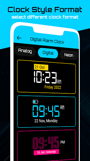 Digital Clock Lock Screen Screenshot 1