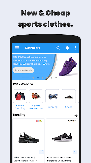 Sports clothes shopping Screenshot 1
