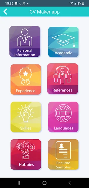 CV Maker app Screenshot 1