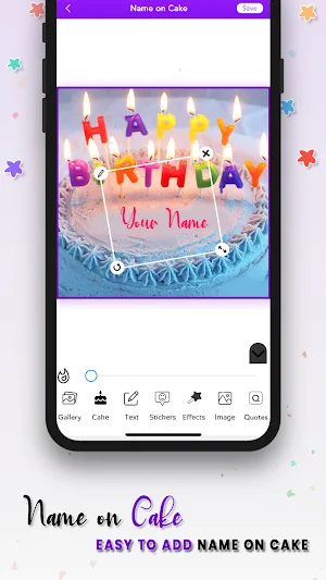 Name photo on birthday cake Screenshot 3