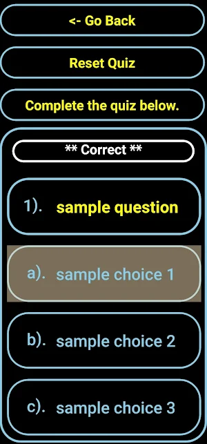 Study Quiz (standard) Screenshot 3