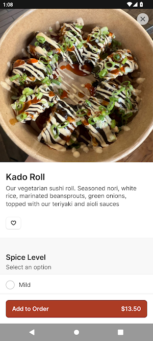 Kado Asian Fusion Screenshot 2